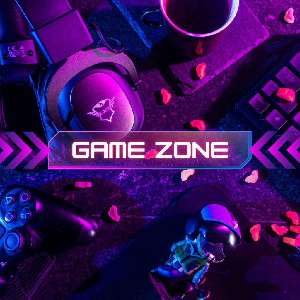 blue purple cyberpunk game zone desktop background